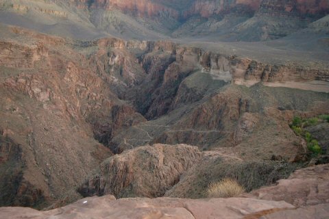 Bright Angel Trail as seen from Plateau Point